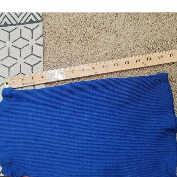 ZARA RIBBED CUT OUT MINI DRESS IN ROYAL BLUE, SZ SMALL - Picture 15 of 15